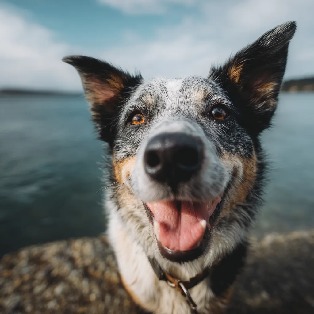 Dog portrait at Scituate beach MA