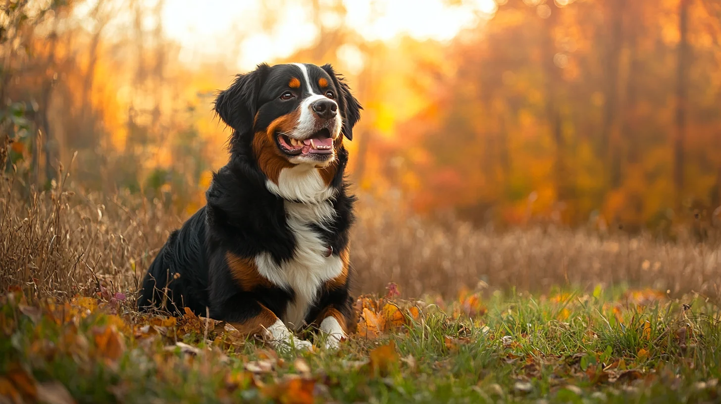 Bernese Mountain Dog portrait on the South Shore of Massachusetts