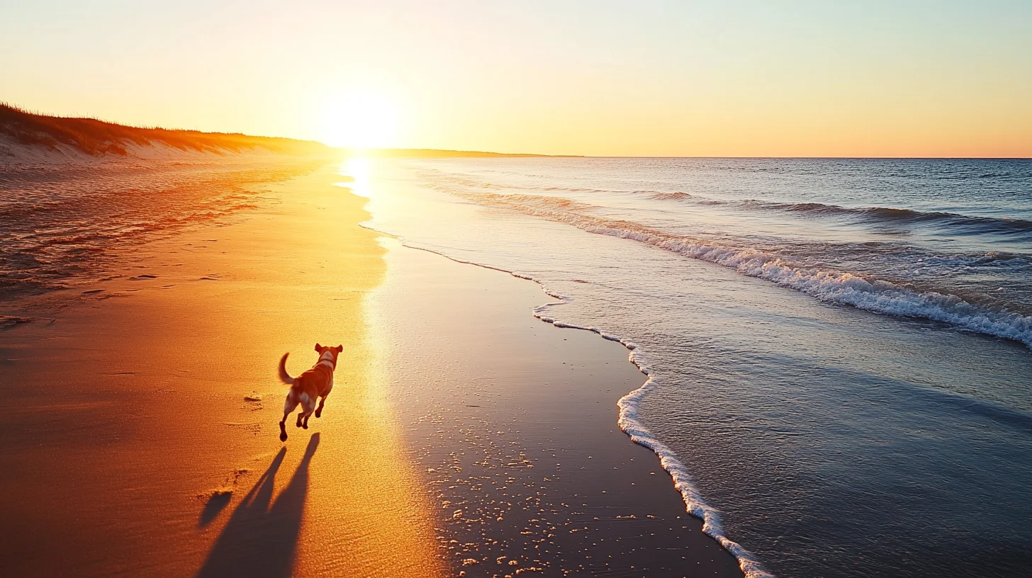 Dog portrait at Humarock Beach Marshfield Massachusetts