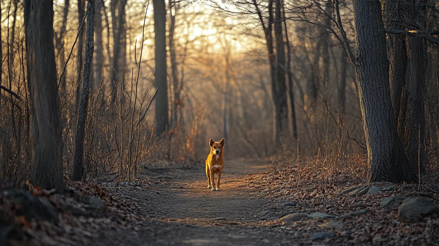 Dog portrait at Great Esker Park Weymouth Massachusetts