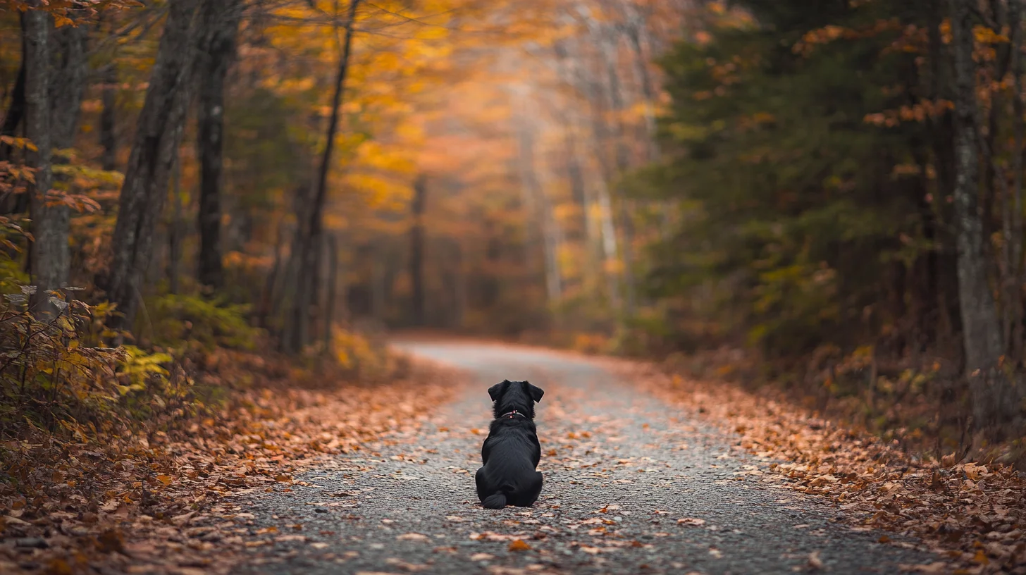 Dog portrait at Ames Nowell State Park Whitman Massachusetts