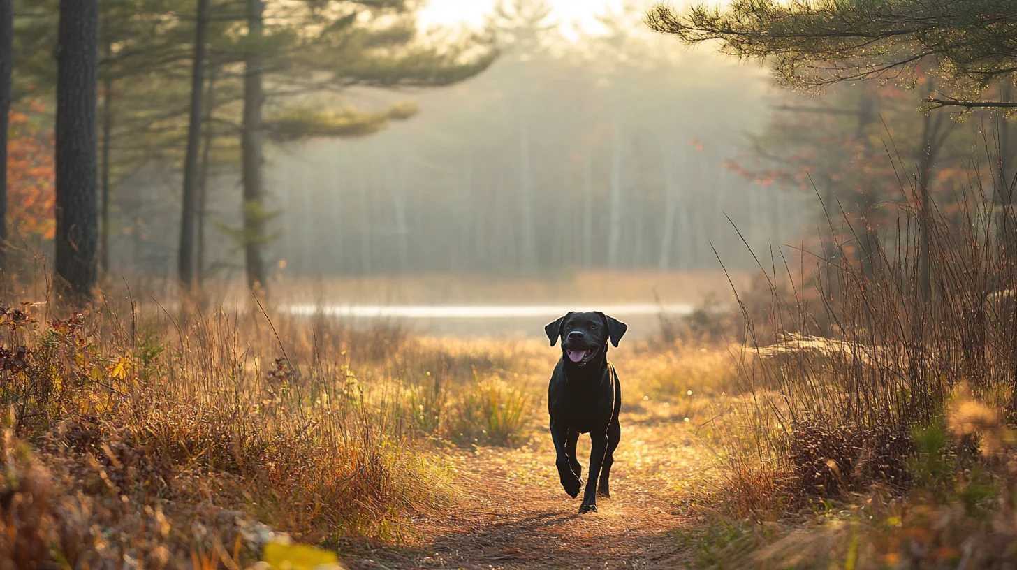 Dog photography in Foxborough State Forest in Foxborough MA