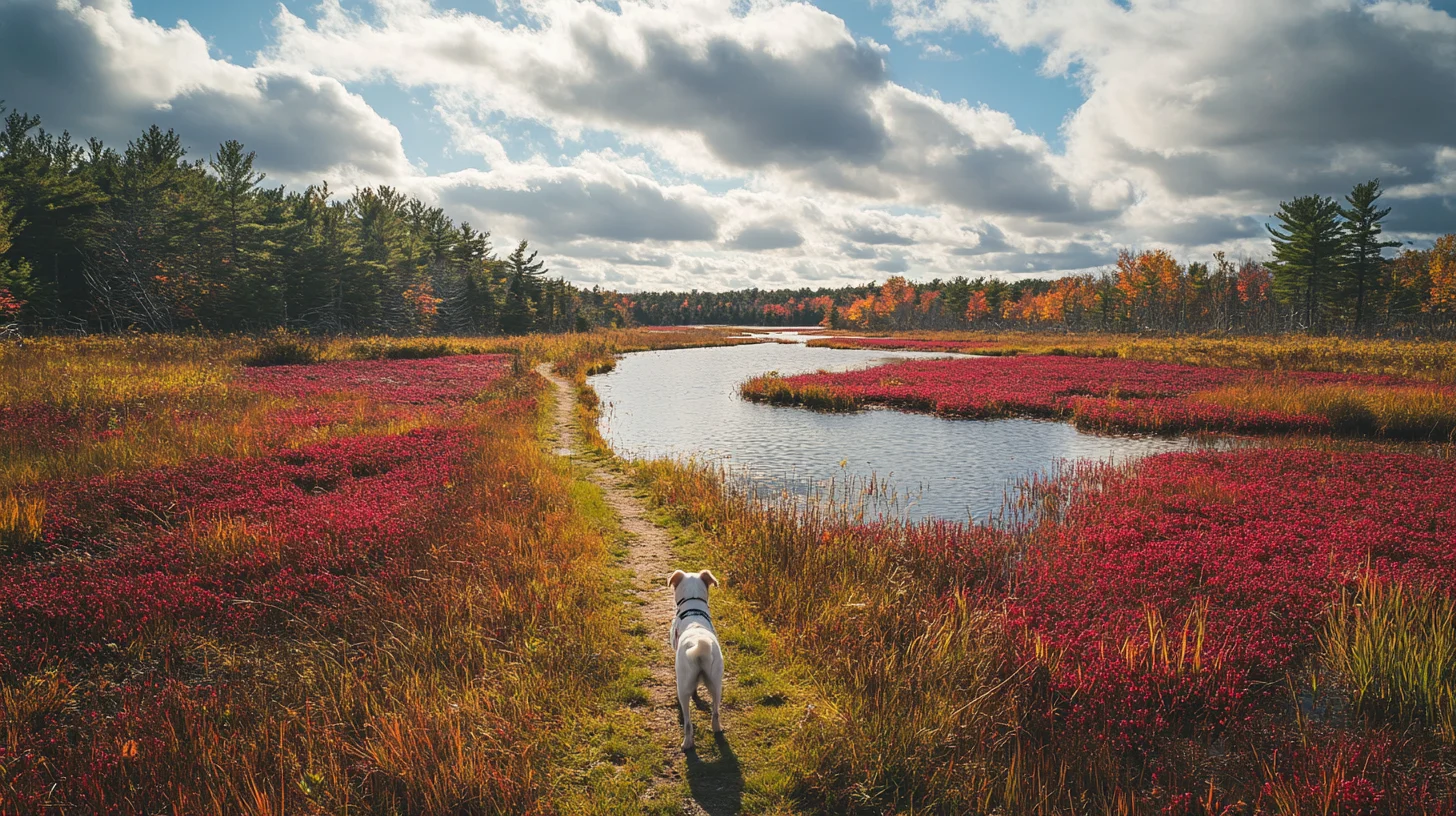 Dog photography at Burrage Pond Wildlife Management Area in Hanson MA