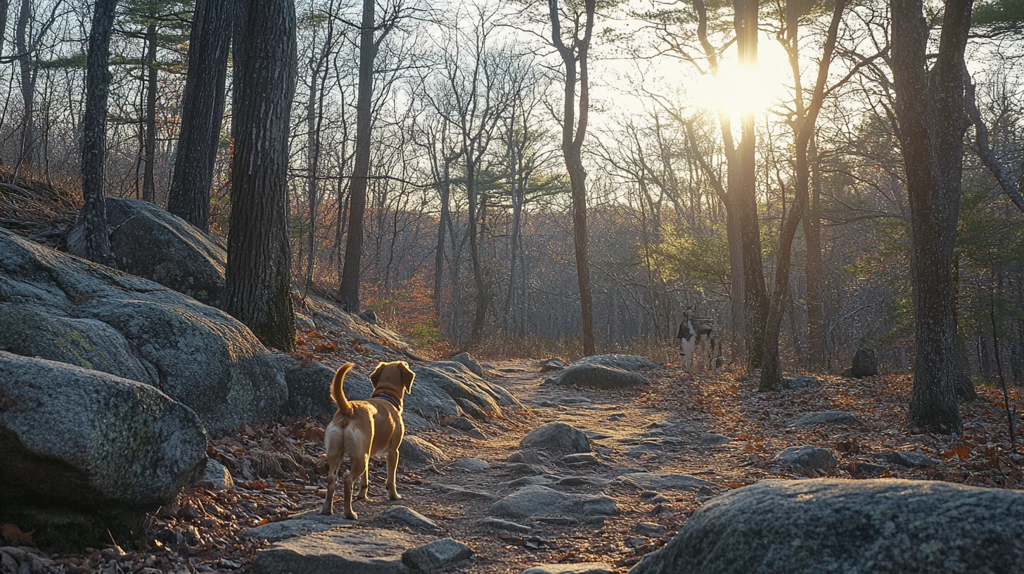 Dog photography in Randolph, MA near the Blue Hills Reservation