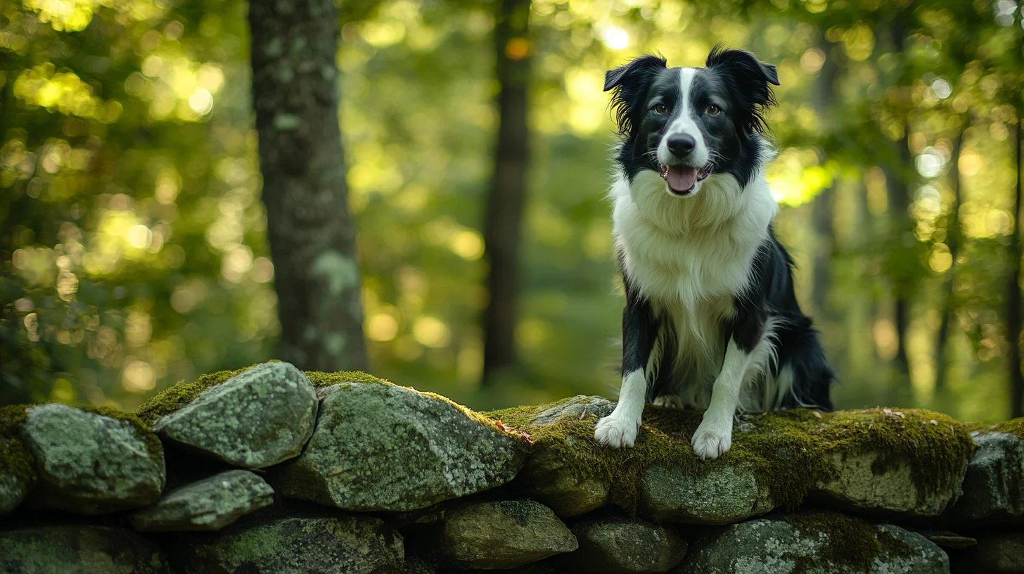 Dog photography in Walpole Town Forest in Walpole MA