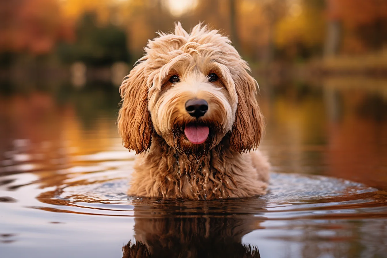 Goldendoodle portrait South Shore Massachusetts