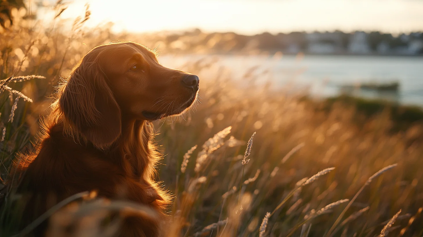 Luxury dog portrait session on the South Shore